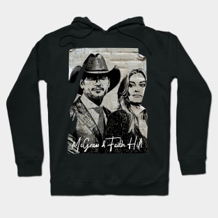 Tim McGraw & Faith Hill 80s Vintage Old Poster Hoodie